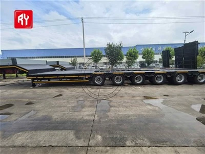 Trailer truk tempat tidur rendah 80 ton