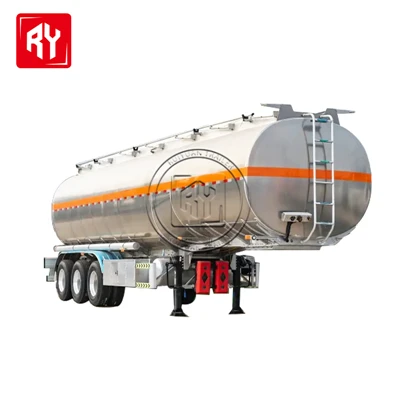 3 gandar 45000L trailer kapal tangki bahan bakar aluminium